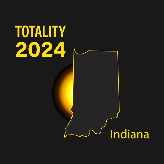 Total Solar Eclipse Indiana State 2024 by Rocky Ro Designs