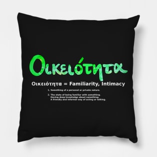 GREEK FAMILIARITY Pillow