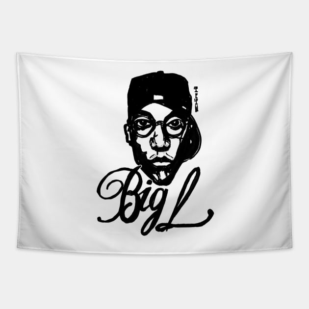 Big L RIP Tapestry by sketchnkustom