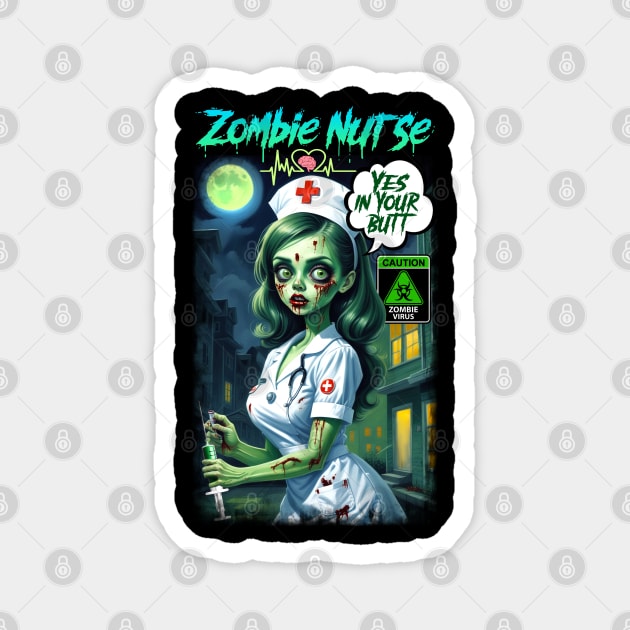 Zombie Nurse Magnet by KawaiiDread