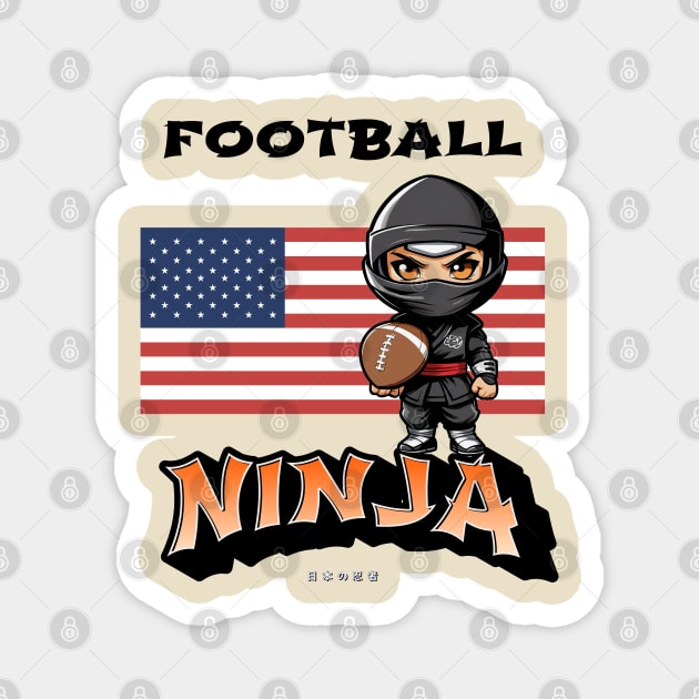 Football Ninja Magnet by BishBashBosh