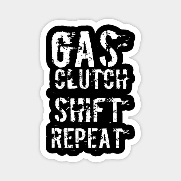 Gas clutch shift repeat white Magnet by Sloop