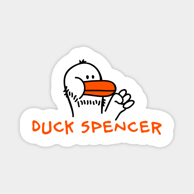 Duck Spencer Magnet by schlag.art