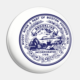 Brookline Massachusetts Logo Pin