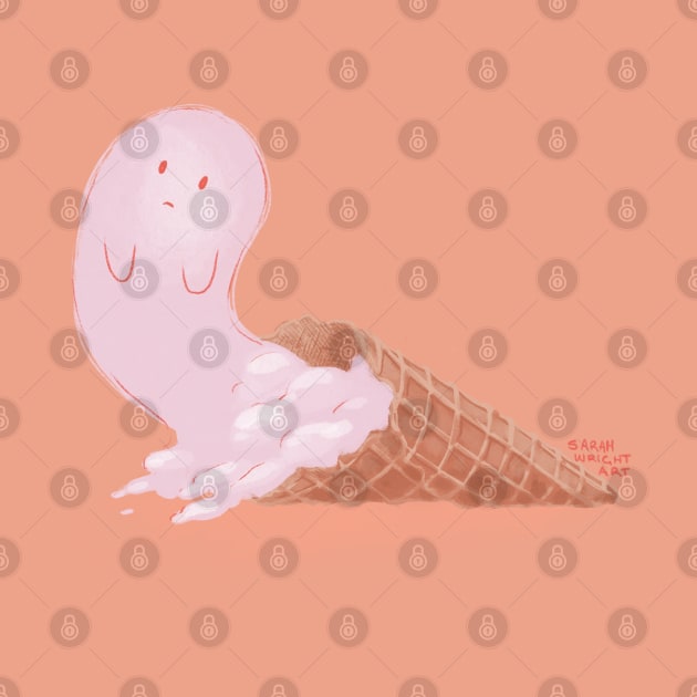 Ghost Ice Cream by SarahWrightArt