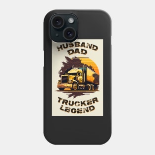 Husband Dad Trucker Legend #4 Phone Case