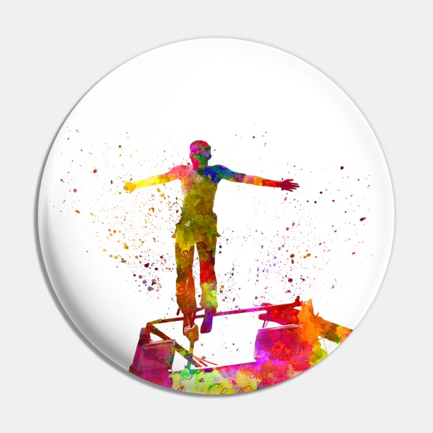 Bungee jumping base jump in watercolor Pin by PaulrommerArt