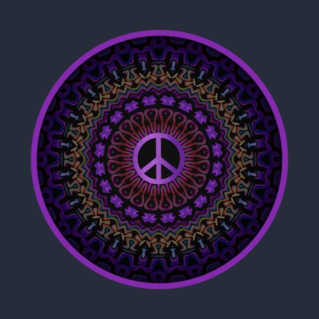 PURPLE Peace Sign Kaliedoscope by SartorisArt1