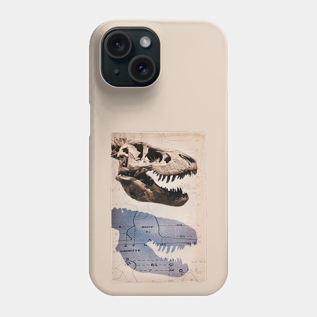 T-Rex Skeleton Fossil Phone Case by CocoFlower