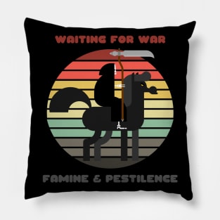 Sunset Death / Waiting for War, Famine, and Pestilence Pillow