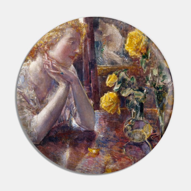 Marechal Niel Roses by Childe Hassam Pin by Classic Art Stall