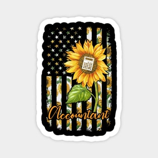 Accountant Flag - Sunflower Magnet