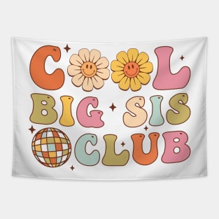 Cool Big Sis Club Funny Big Sister Retro Tapestry