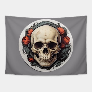 Flower Skull Tapestry