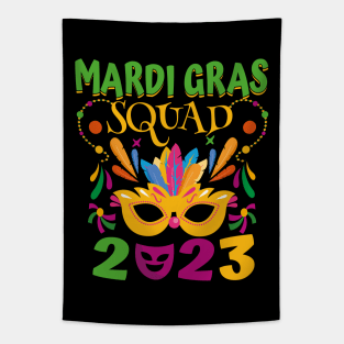 Mardi Gras Squad 2023 Parade Festival Mardi Gras carnival costumes Tapestry