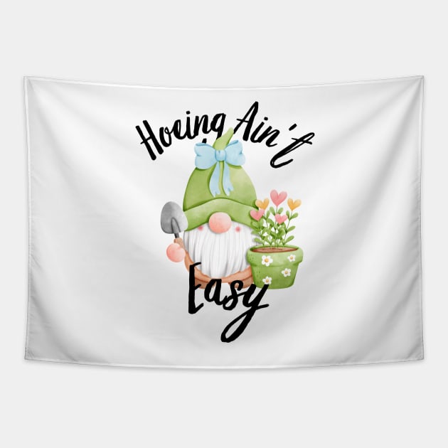 Farmer Hoeing Ain't Easy Vegetable Plants Gardening Gardener Tapestry by larfly