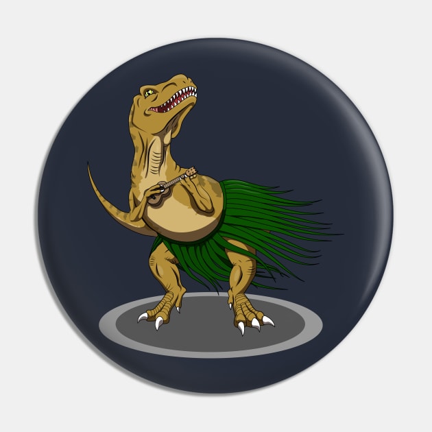 T-Rex Ukulele Pin by StormCrow42