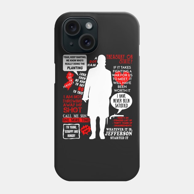 Alexander Hamilton Quotes Phone Case by ivyarchive