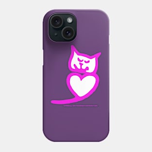 Heart Cat (White Center) Phone Case