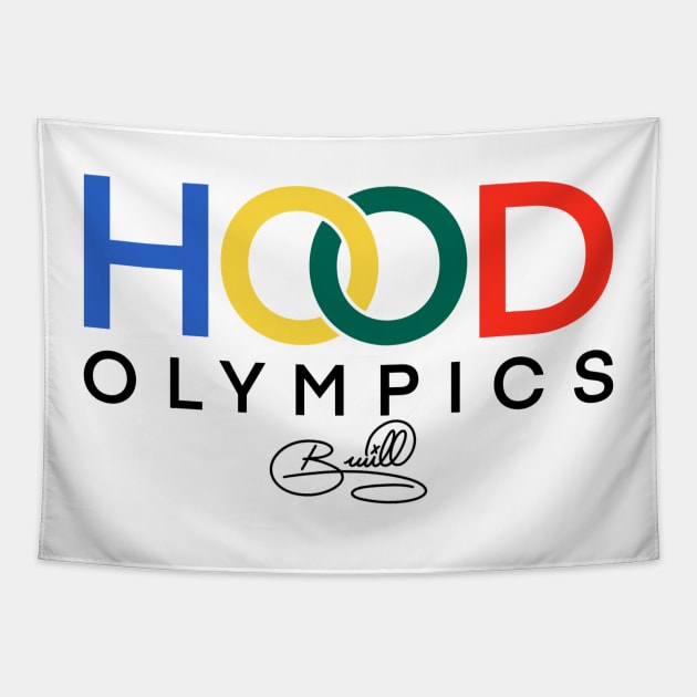 Hood Olympics Logo Tapestry by artofbryson