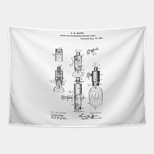 Holder for Electric Lamps Vintage Patent Hand Drawing Tapestry