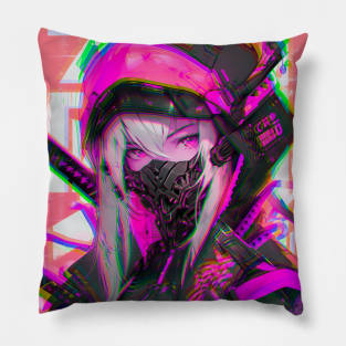 Cyborg Ninja Girl Pillow