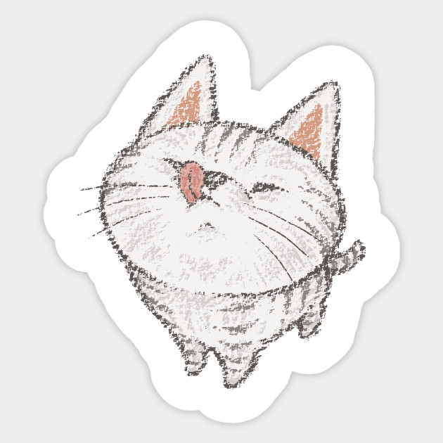 American Short Hair Stick Out Tongue Cats Sticker Teepublic