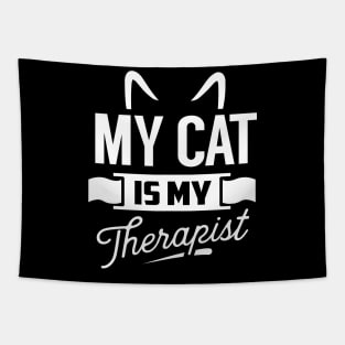 My Cat Is My Therapist Tapestry