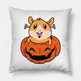 Guinea Pig In Pumpkin Halloween Pillow