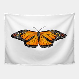 Butterflies Orange Tapestry