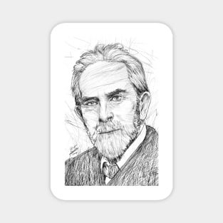 JAMES GEORGE FRAZER pencil portrait Magnet