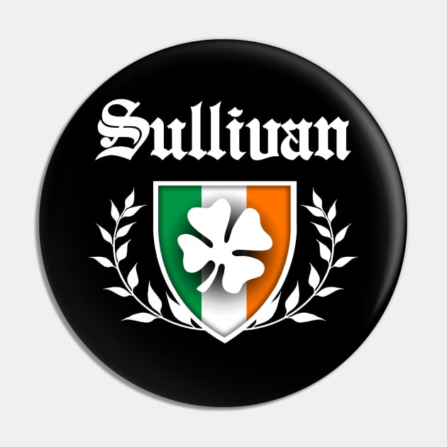 Sullivan Shamrock Crest Pin by robotface