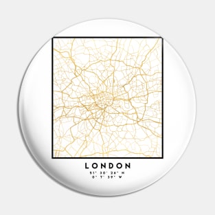 LONDON UNITED KINGDOM CITY STREET MAP ART Pin