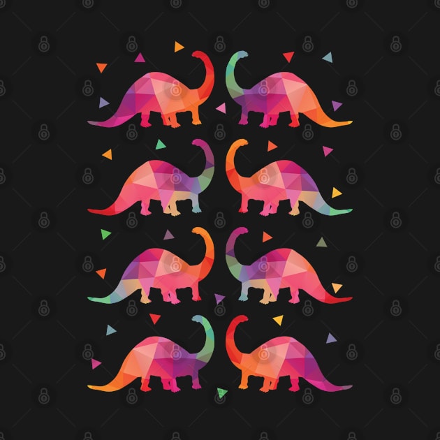 Geometric Dinosaurs by QueenieLamb