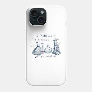 "Galactic Science Whimsy: Kids' Pencil Sketch" - Funny Science Nerd Phone Case