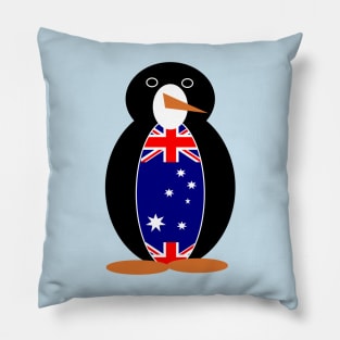 Australian Flag on Mr. Penguin Pillow