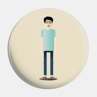 Flat design character Pin