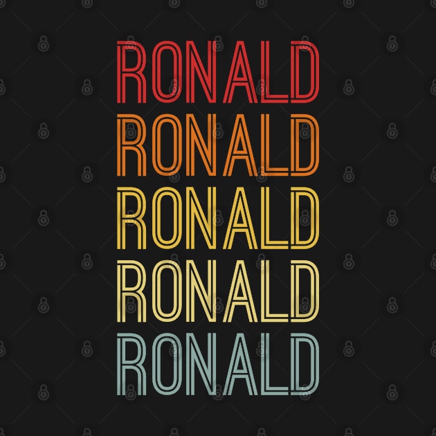 Ronald Name Vintage Retro Pattern by CoolDesignsDz