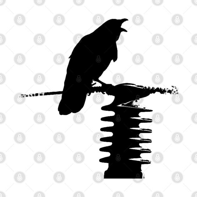 Crow on a Wire by Head Blaze