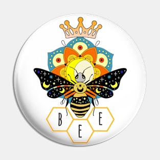 Queen bee ruler of nature - fun - whimsical - colorful Pin