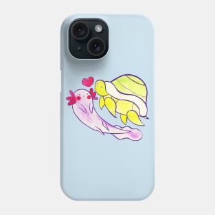 Turtle Axolotl Love Phone Case