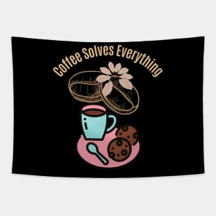 Coffee Solves Everything Tapestry