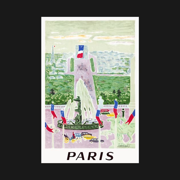 Paris France Vintage Poster by vintagetreasure