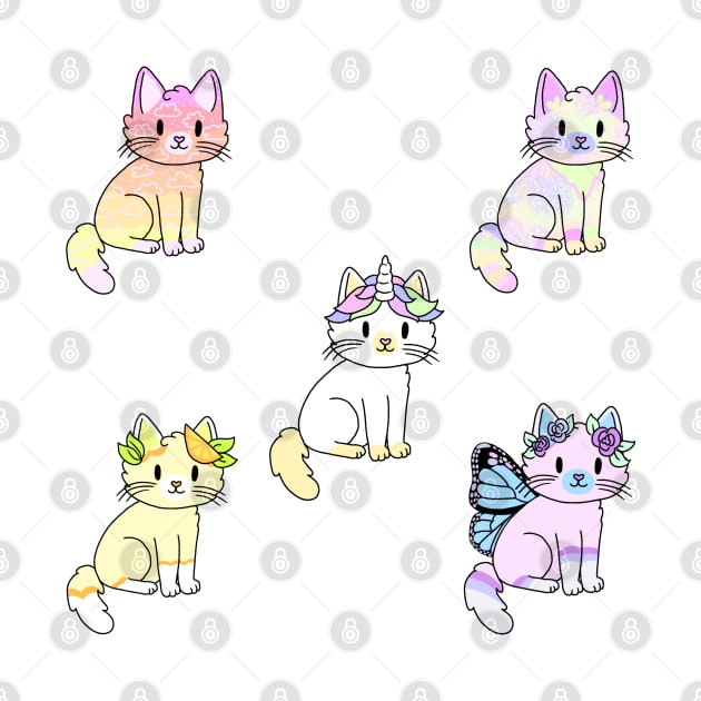 Kitties Sticker Pack 6 by casserolestan