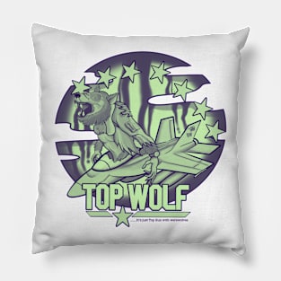 Top Wolf - Halloween Vibes Green Pillow