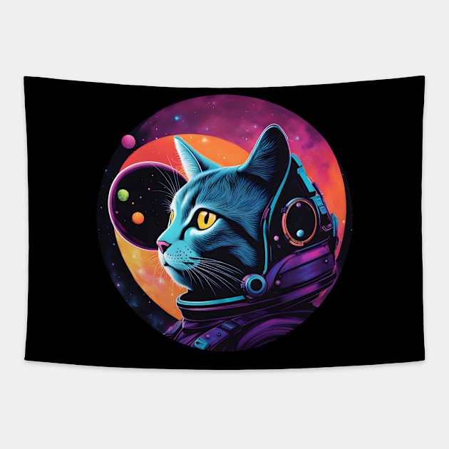 Galactic Cat Tapestry by Cool Kawaii Cat