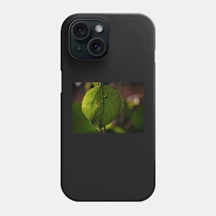 Green Leaf on a Bokeh Background Poster Phone Case