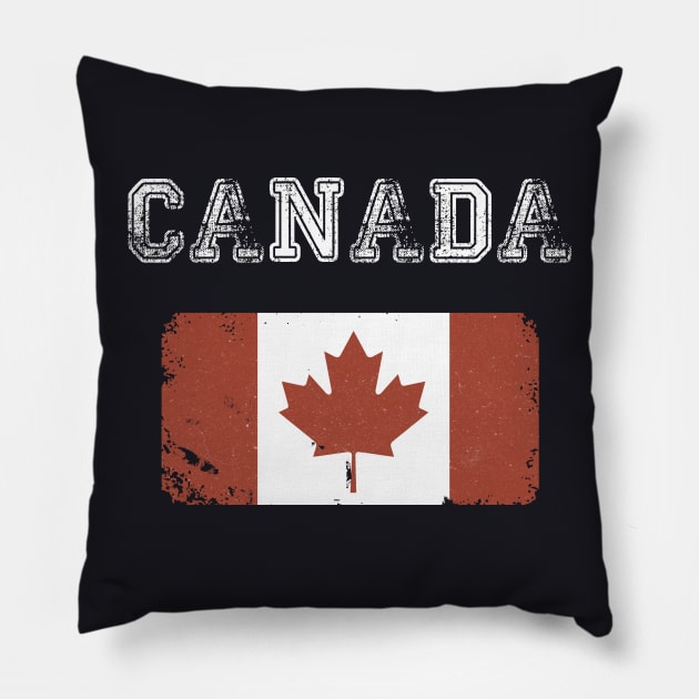 Vintage Canada Flag Canada Day Vintage Style Pillow by MasliankaStepan