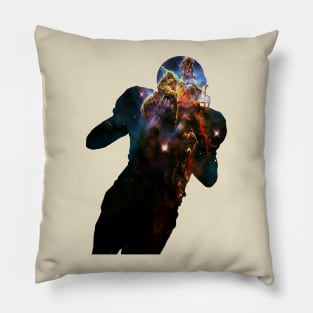 Galaxy Silhouette Gridiron Player Pillow