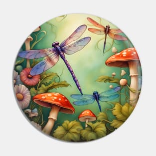 Mystical Garden II Dragonfly Utopia Pin